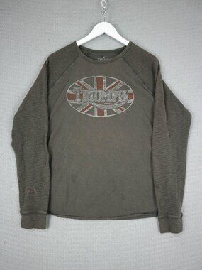 Triumph Lucky Brand Shirt Large Thermal Waffle-knit Long Sleeves Motorcycles XL